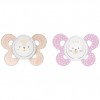 Chicco Physio Comfort Chupete De Silicona De 6-16 Meses Tonos Rosas, 2 Unidades