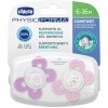 Chicco Physio Comfort Chupete De Silicona De 6-16 Meses Tonos Rosas, 2 Unidades
