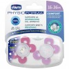 Chicco Physio Comfort Chupete De Silicona De 16-36 Meses Tonos Rosas, 2 Unidades