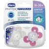 Chicco Physio Comfort Chupete De Silicona De 16-36 Meses Tonos Rosas, 2 Unidades