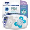 Chicco Physio Comfort Chupete De Silicona De 16-36 Meses Tonos Azules, 2 Unidades