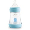 Biberón Plástico T Silicona, Chicco Perfect 5 Azul, 4M+ Flujo Rapido, 300 Ml. - Artsana Spain