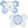 Chicco Physio Comfort Chupete De Silicona De 0-6 Meses Tonos Azules, 2 Unidades