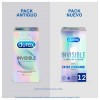 Durex Invisible Extra Fino Extra Lubricado - Preservativos (12 Unidades)