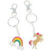 Llaveros Unicornio-Arcoiris Bff Lote 2 Pz