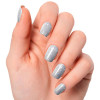 Láminas De Uñas De Gel Dazzling Diva Premium Glam Glitter Gris 20 U