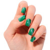 Láminas De Uñas De Gel Jade Glass Premium Glam Cat Eye Verde 20 U