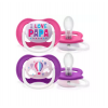 Chupete Ultra Air Happy Niña, 6-18 Meses x 2 ud. - Philips Avent