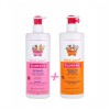 Pack Junior Champú Desenredante al Melocoton 500 ml.  + Gel de Baño a la Frambuesa 500 ml. - Klorane