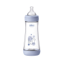 Biberón Perfect 5 silicona Azul Claro 4M+, 300 ml. - Chicco