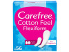 Algodón Normales - Protegeslips Transpirable sin Perfume, Flexible y Ultrafino 56 u - Carefree