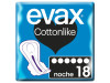 Compresas Higienicas Femeninas - Evax Cottonlike (Noche Con Alas 18 Compresas)