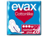 Compresas Higienicas Femeninas - Evax Cottonlike (Normal Plus Alas 28 Compresas)