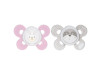 Chicco Physio Comfort Chupete De Silicona De 0-6 Meses Tonos Rosas, 2 Unidades