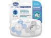 Chicco Physio Comfort Chupete De Silicona De 0-6 Meses Tonos Azules, 2 Unidades