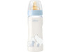 Biberon Plastico T Caucho - Chicco Original Touch (Azul 6M+ Flujo Rapido 330 Ml)