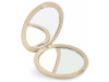 Espejo Bolso Natural Fiber Doble Plegable X4 Beige 1 u - Beter
