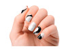Láminas de Uñas de Gel Premium Glam White Cow 20 u - Nooves