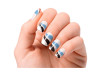 Láminas de Uñas de Gel Premium Glam Flowing Stream 20 u - Nooves