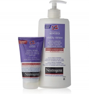 Pack Elasticidad Intensa: Neutrogena Visibly - Renew Locion Corporal + Crema De Manos Spf 15 (1 Envase 400 Ml + 1 Envase 75 Ml Pac
