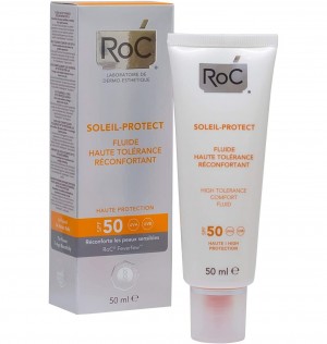 Roc Soleil Protect Fluido Dermocalmante - Alta Tolerancia Spf 50 (1 Envase 50 Ml)