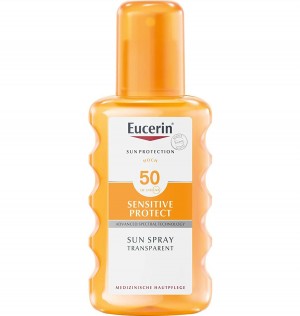 Eucerin Sun Protection 50 Spray Transparente - Sensitive Protect (1 Envase 200 Ml)