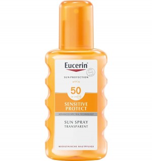 Eucerin Sun Protection 50 Spray Transparente - Sensitive Protect (1 Envase 200 Ml)