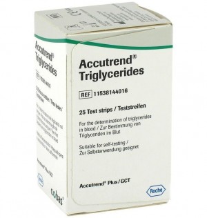 Tira Reactiva Trigliceridos - Accutrend (25 U)