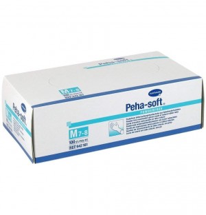 Guantes De Latex Sin Polvo - Peha-Soft Powder Free (100 Unidades Talla Mediana)