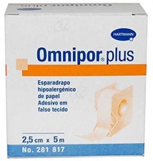 Esparadrapo Hipoalergico - Omnipor Papel (1 Unidad Con Dispensador 5 M X 2,5 Cm)