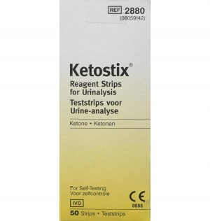 Tira Reactiva Cetonuria - Ketostix (50 Unidades)