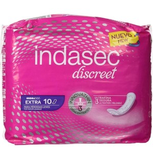 Indasec Discreet Extra Compresa Perdidas Leves (10 Unidades)