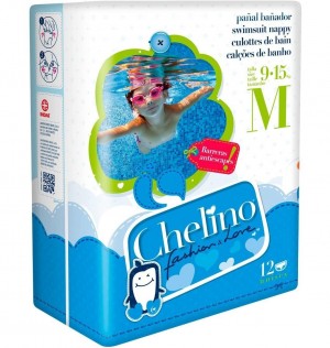 Chelino Fashion & Love Pañal Bañador Infantil (T - M 5- 9 Kg 12 Pañal)