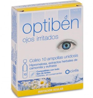 Optiben Ojos Irritados (10 Ampollas Unidosis 0,4 Ml)