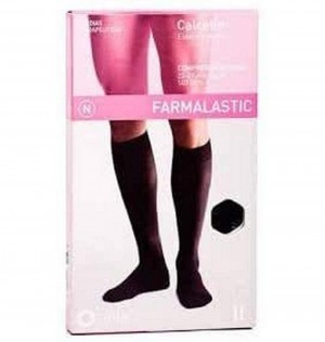 Media Corta (A-D) Compresion Normal - Farmalastic (Talla Pequeña Color Negro)