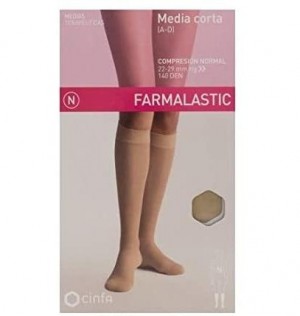 Panty Compresion Normal 140 Den - Farmalastic (Talla Reina Plus Color Beige)