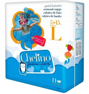 Chelino Fashion & Love Pañal Bañador Infantil (T - L >15 Kg 12 Pañal)