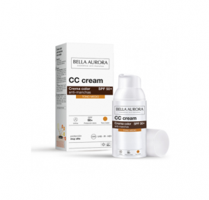CC Crema Color Anti-manchas SPF 50+ Tono Medio, 30 ml. - Bella Aurora