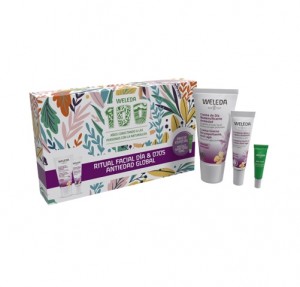 Cofre Antiedad Global, Crema de Día Alisante de Onagra, 30 ml + Contorno de Ojos y Labios de Onagra, 10 ml + Regalo Crema Skin Food, 10 ml. - Weleda