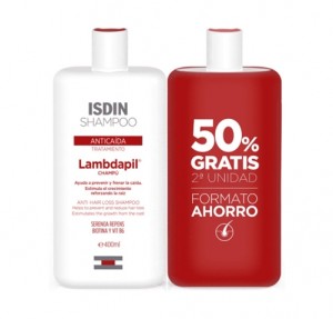 Duplo Lambdapil Champú Anticaída, 400 ml. + 400 ml. - Isdin 