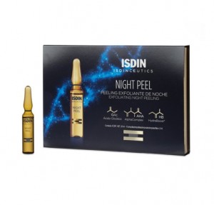 Isdinceutics Night Peel Peeling Exfoliante de Noche, 10 Ampollas x 2 ml. - Isdin