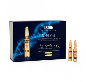Isdinceutics Night Peel Peeling Exfoliante de Noche, 30 Ampollas x 2 ml. - Isdin