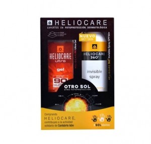 Pack Heliocare 90 Ultra Gel SPF 90, 50 ml. + Heliocare Invisible Spray SPF 50+, 200 ml. - Cantabria Labs
