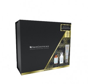Pack Protocolo Despigmentante Phloretin CF Serum Antioxidante, 30 ml + Discoloration Defense Serum, 30 ml + Advanced Brightening UV Defense Sunscreen SPF 50, 40 ml. - Skinceuticals