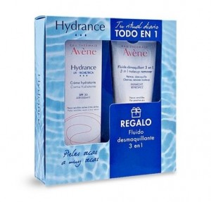 Pack Hydrance UV - Rica Crema Hidratante SPF 30, 40 ml. + Regalo Fluido Desmaquillante 3 en 1, 100 ml. - Avene