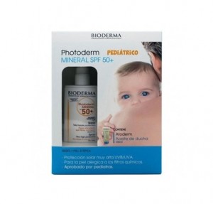 Pack Photoderm Pediatrico Mineral SPF 50+, 100 ml. + Atoderm Aceite de Ducha, 100 ml. - Bioderma