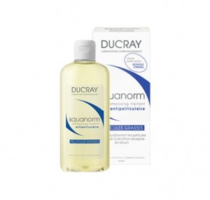 Squanorm Champú Tratante Anticaspa - Caspa grasa, 200 ml.- Ducray