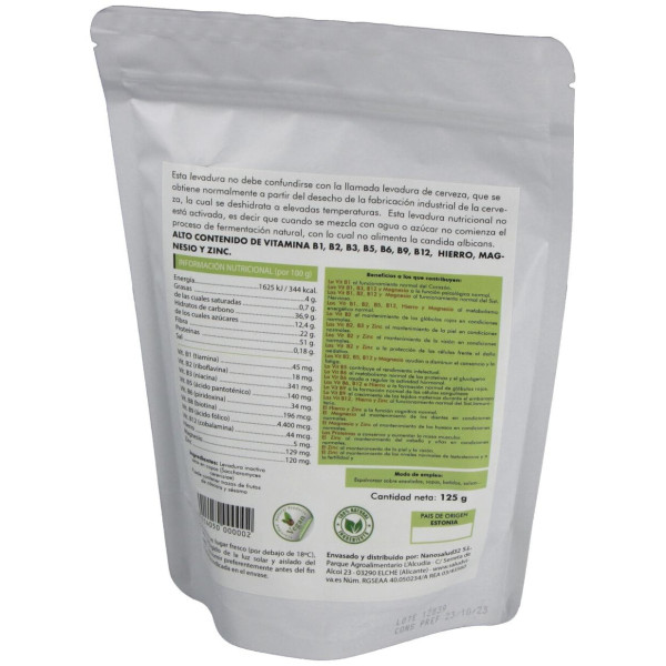 Levadura Nutricional Con Vitamina B12 150Gr. Vegan