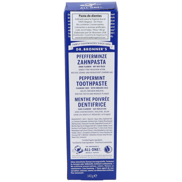 Dentifrico Toothpaste Peppermint Menta 140Gr.