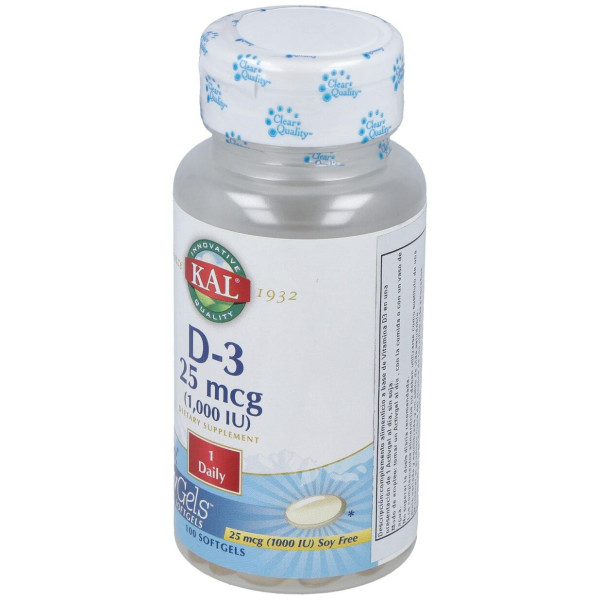 D-3 25 Mcg (1000 Ui) Perlas Activgel 100 U